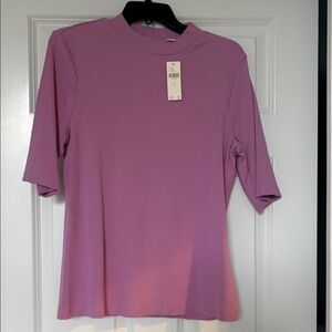 Anthropologie Maeve Lilac Short Sleeve Top